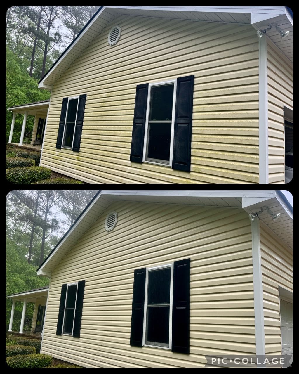 Soft pressure washing house cochran ga