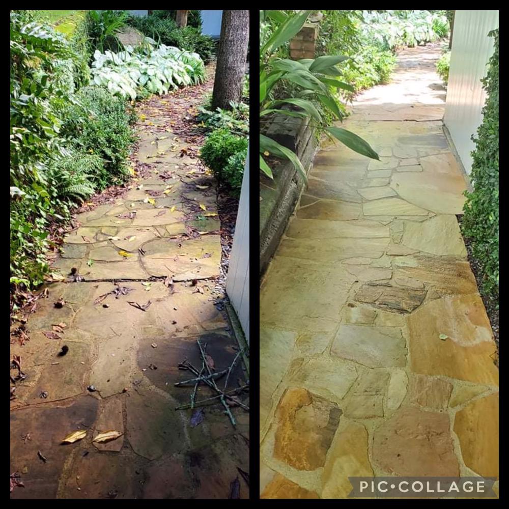 Stone sidewalk cleaning macon ga