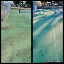 Bleckley county board of education tennis court soft wash cleaning 04
