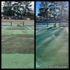 Bleckley county board of education tennis court soft wash cleaning 05